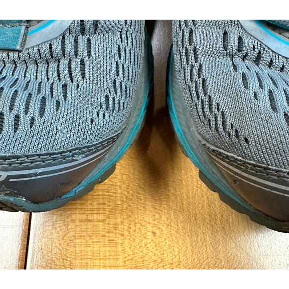 Brooks Ghost 10 Gray Aqua Teal 1202461B038 Athletic Sneakers Sz 8.5 Wide - Picture 6 of 12